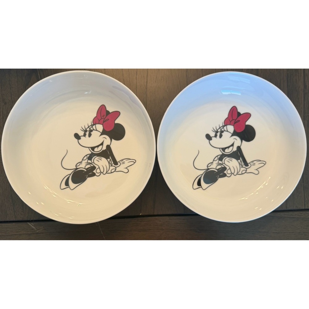 Disney Minnie Mouse Bows Dinner/Pasta Bowl 8.5" Set Of 2